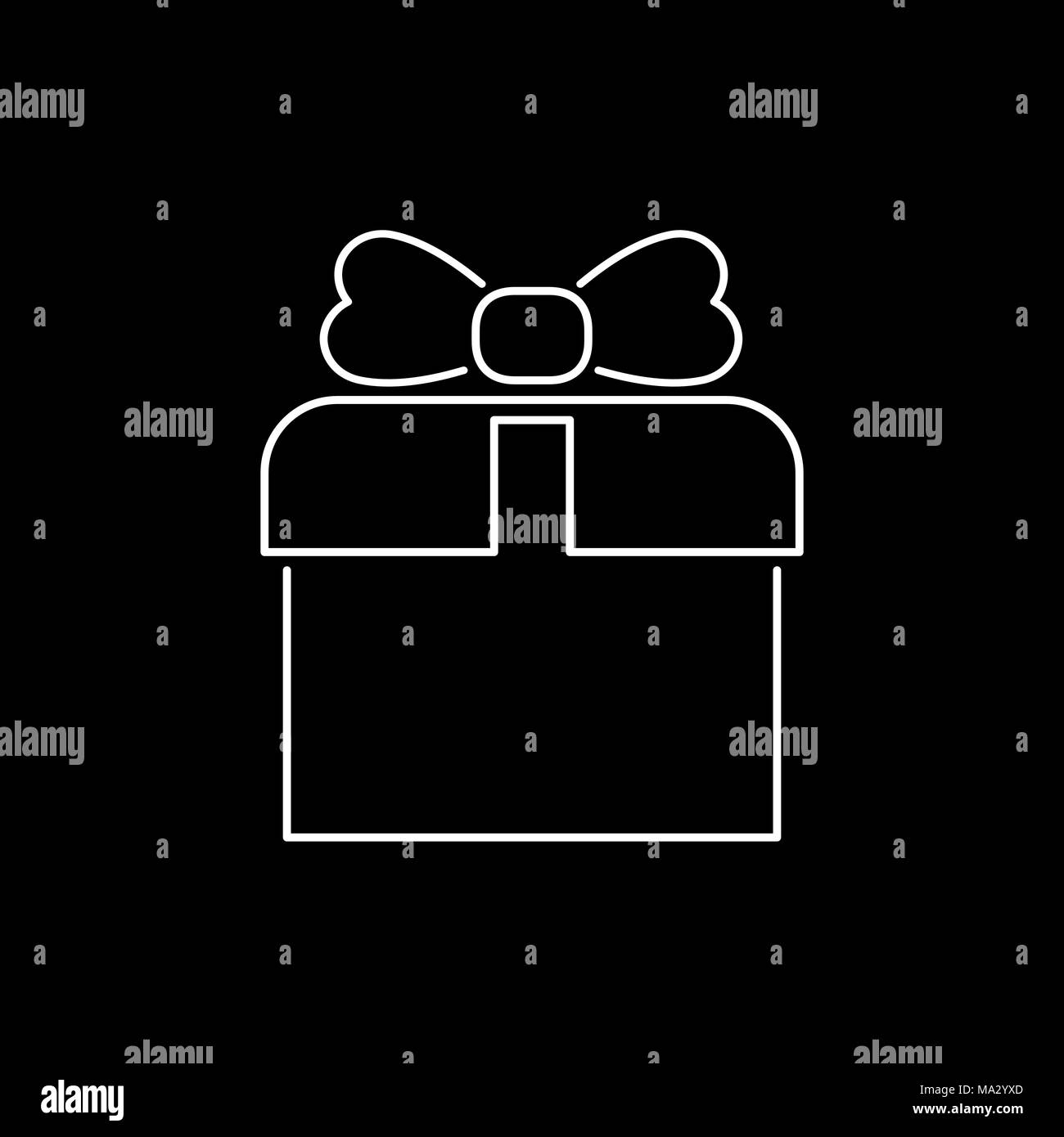 Gift box icon for simple flat style ui design Stock Vector Image & Art