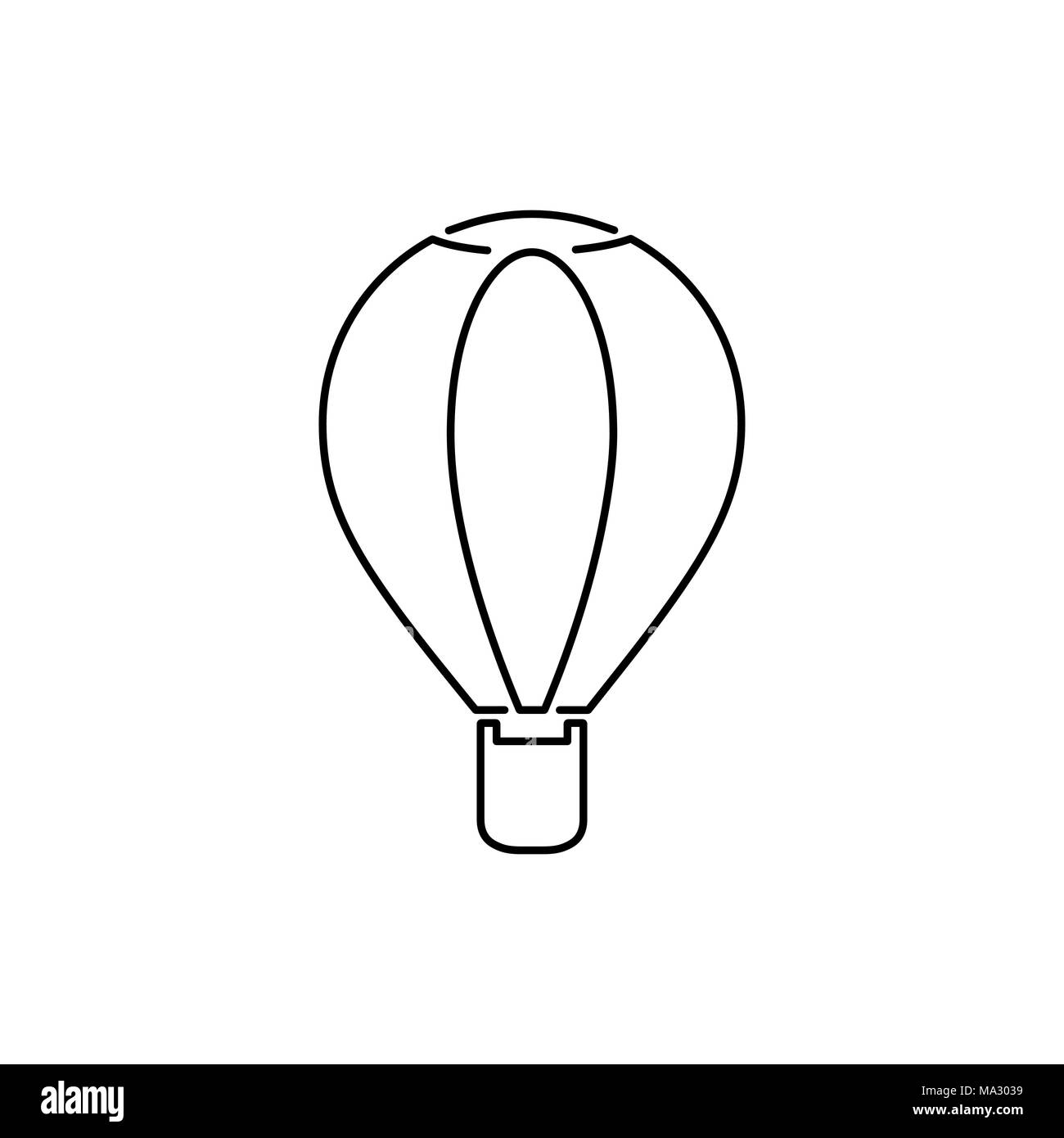 Air baloon icon simple flat style illustration. Stock Vector