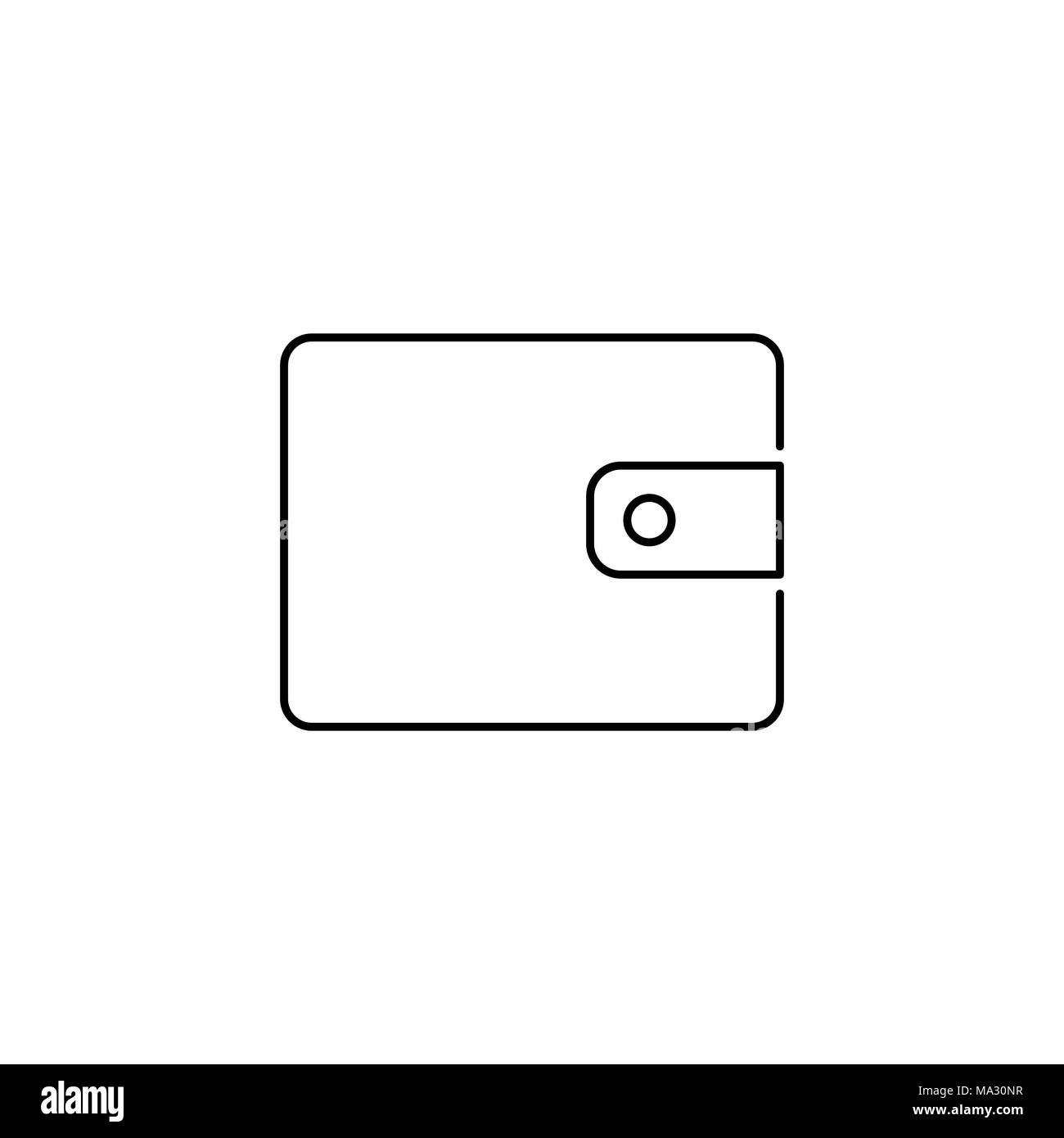 Wallet icon / sign vector. Isolated wallet / pocket icon on white background. Stock Vector