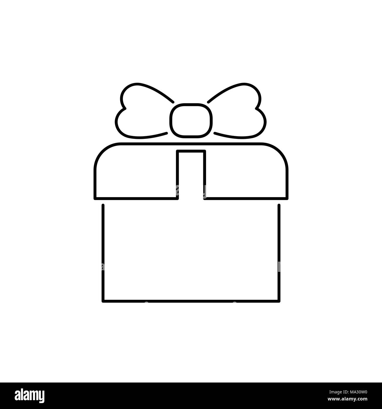 Gift box icon for simple flat style ui design Stock Vector Image & Art ...