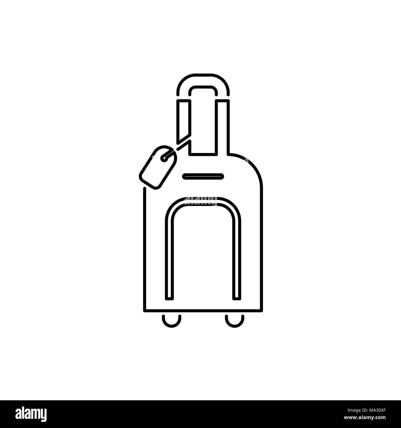 Luggage icon simple flat style vector illustration. Baggage symbol