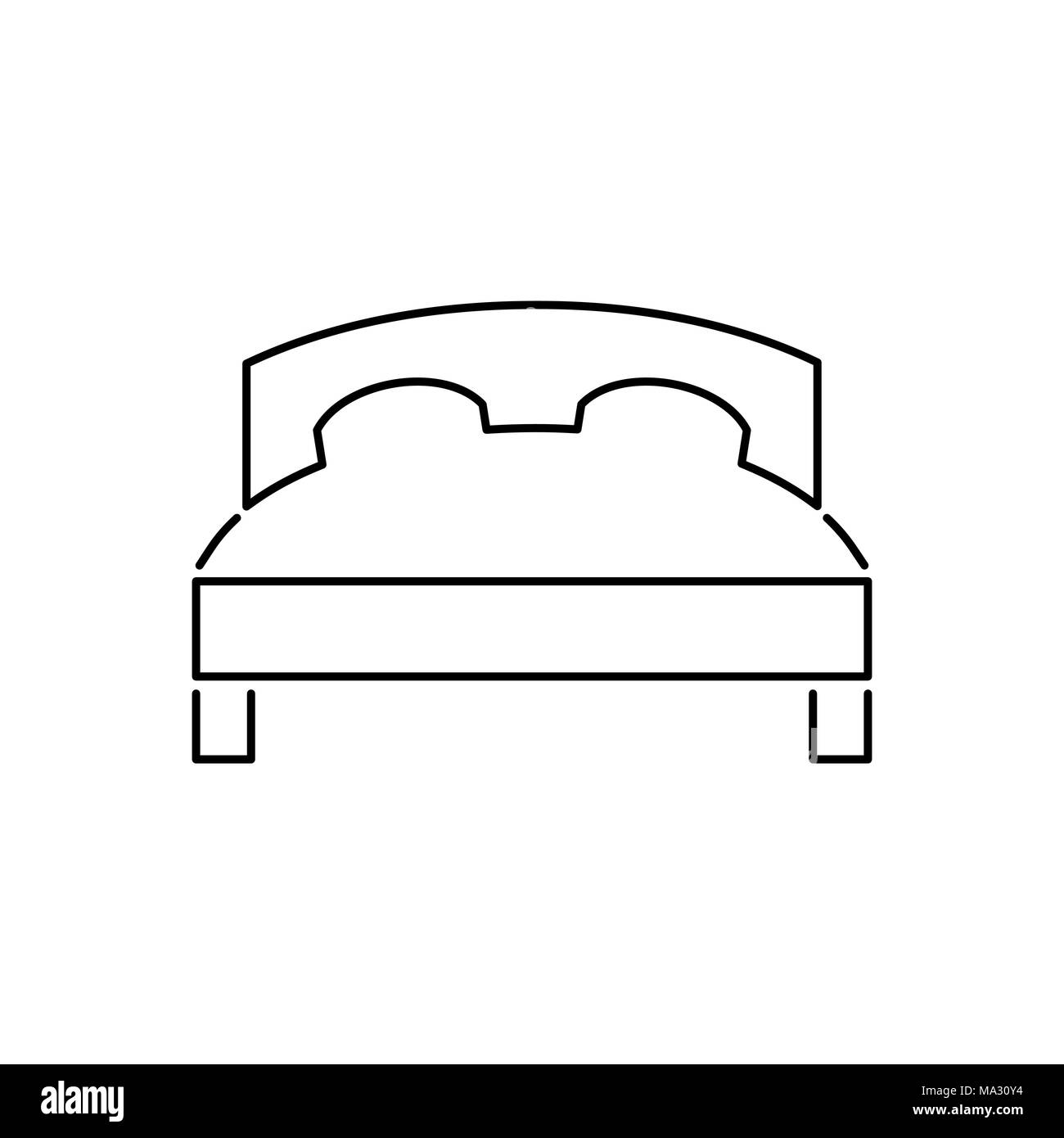 Bed Icon Simple Flat Style Vector Illustration Stock Vector Image Art Alamy