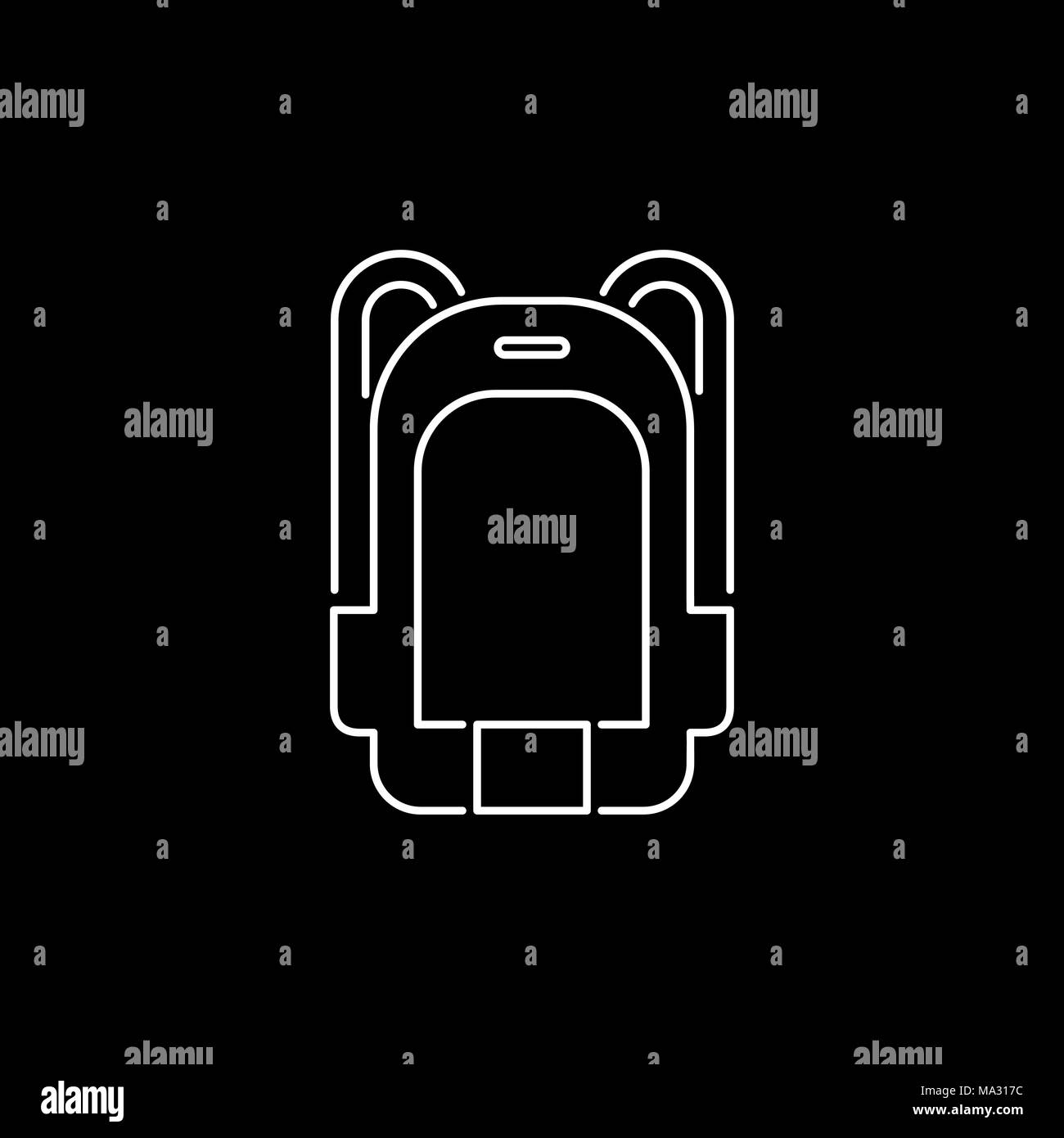 Backpack icon simple flat style symbol illustration. Stock Vector