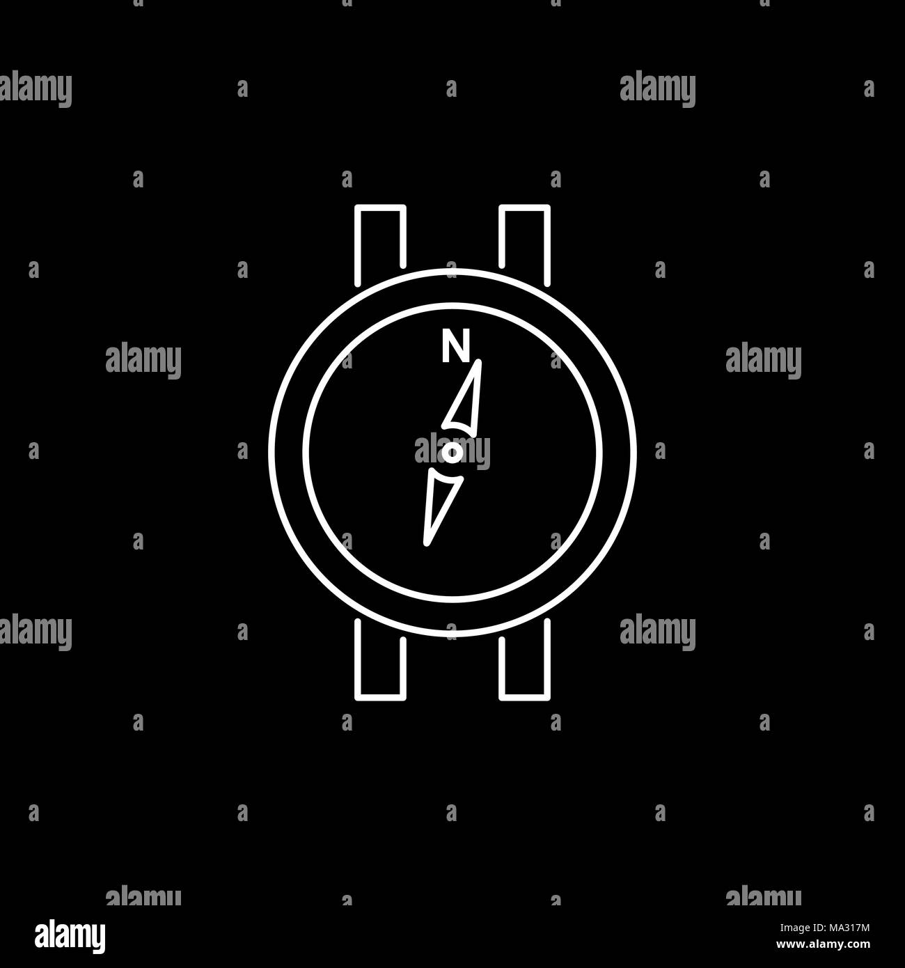 Compass icon simple flat style symbol illustration Stock Vector Image ...