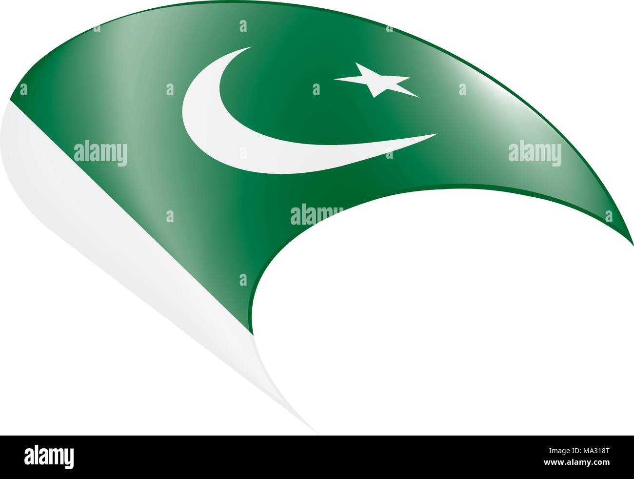 Pakistan flag, vector illustration Stock Vector