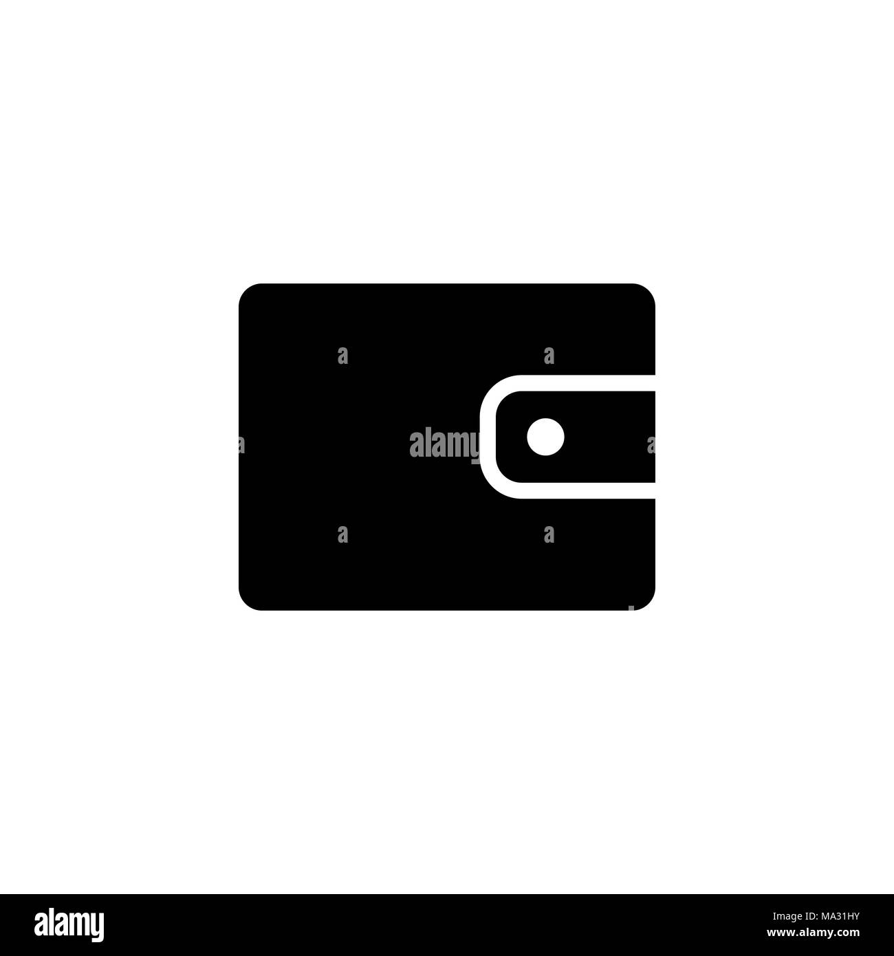 Wallet icon / sign vector. Isolated wallet / pocket icon on white background. Stock Vector