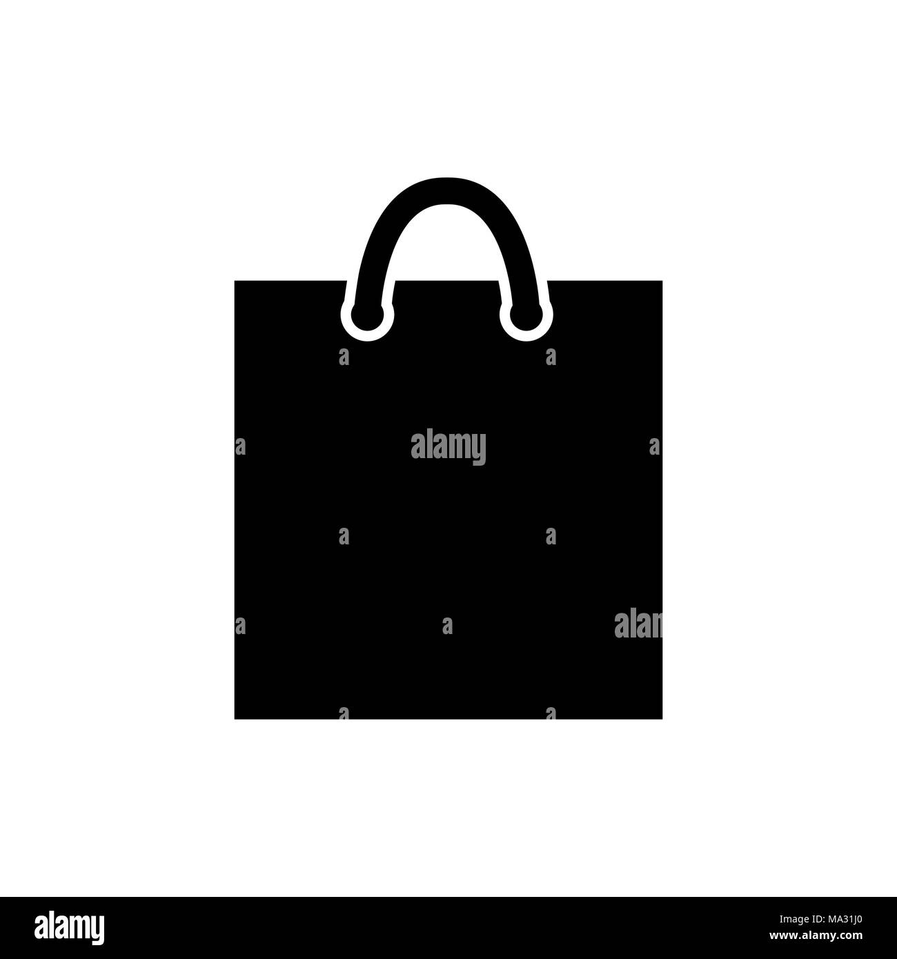 Paper bag icon flat simple vector illustration. Stock Vector