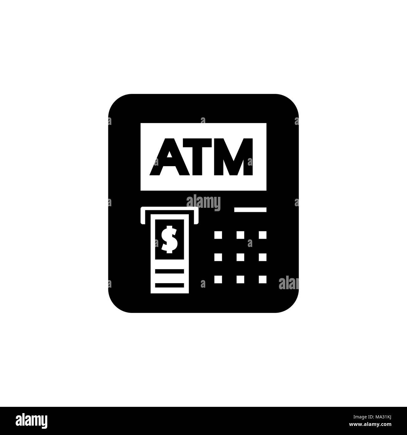 Atm Icon Flat Style Simple Vector Illustration Stock Vector Image Art Alamy