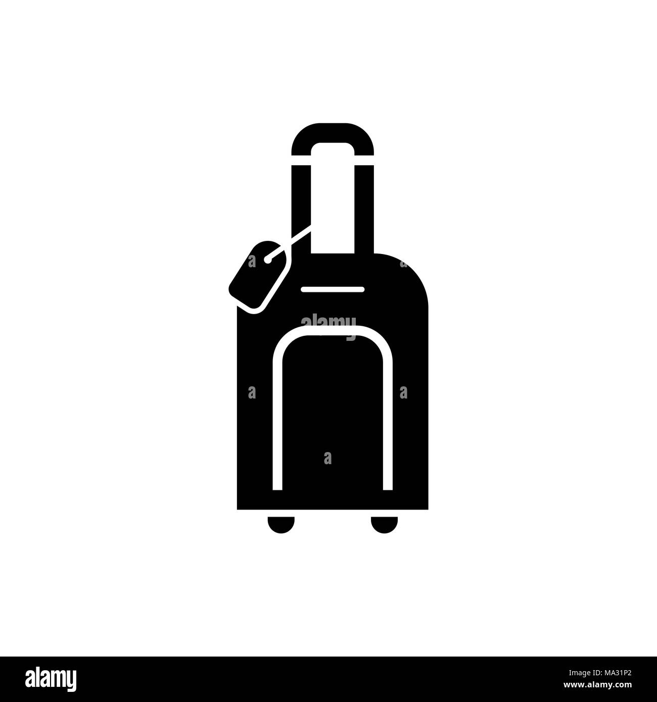 Luggage icon simple flat style vector illustration. Baggage symbol. Stock Vector