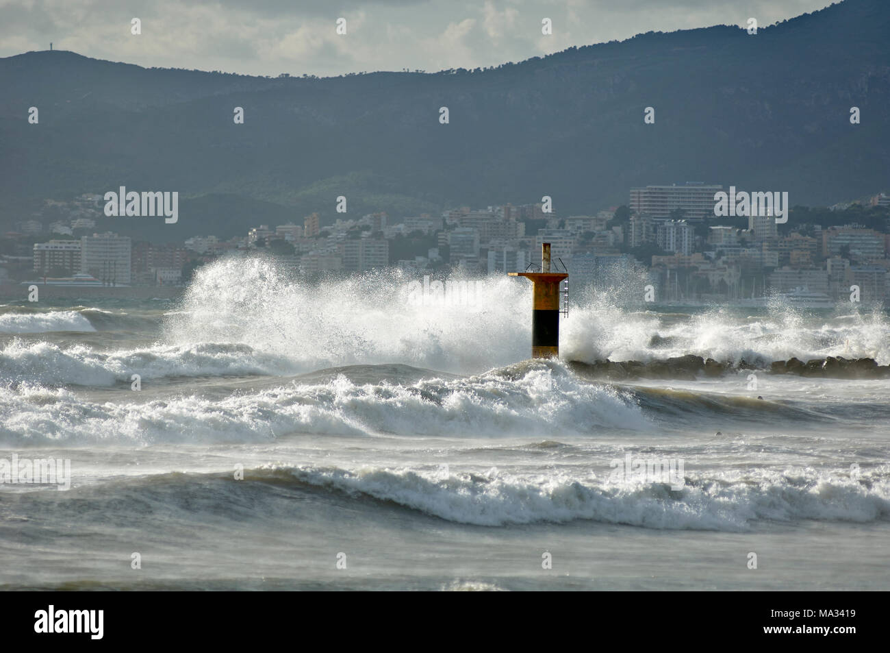 Sturm auf Mallorca Stock Photo