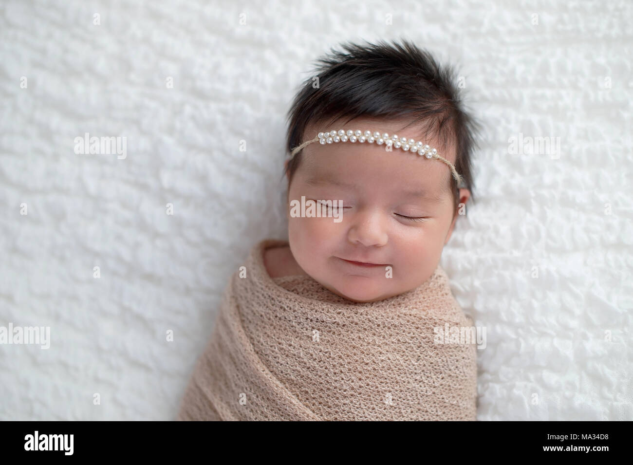 1 month old smiling