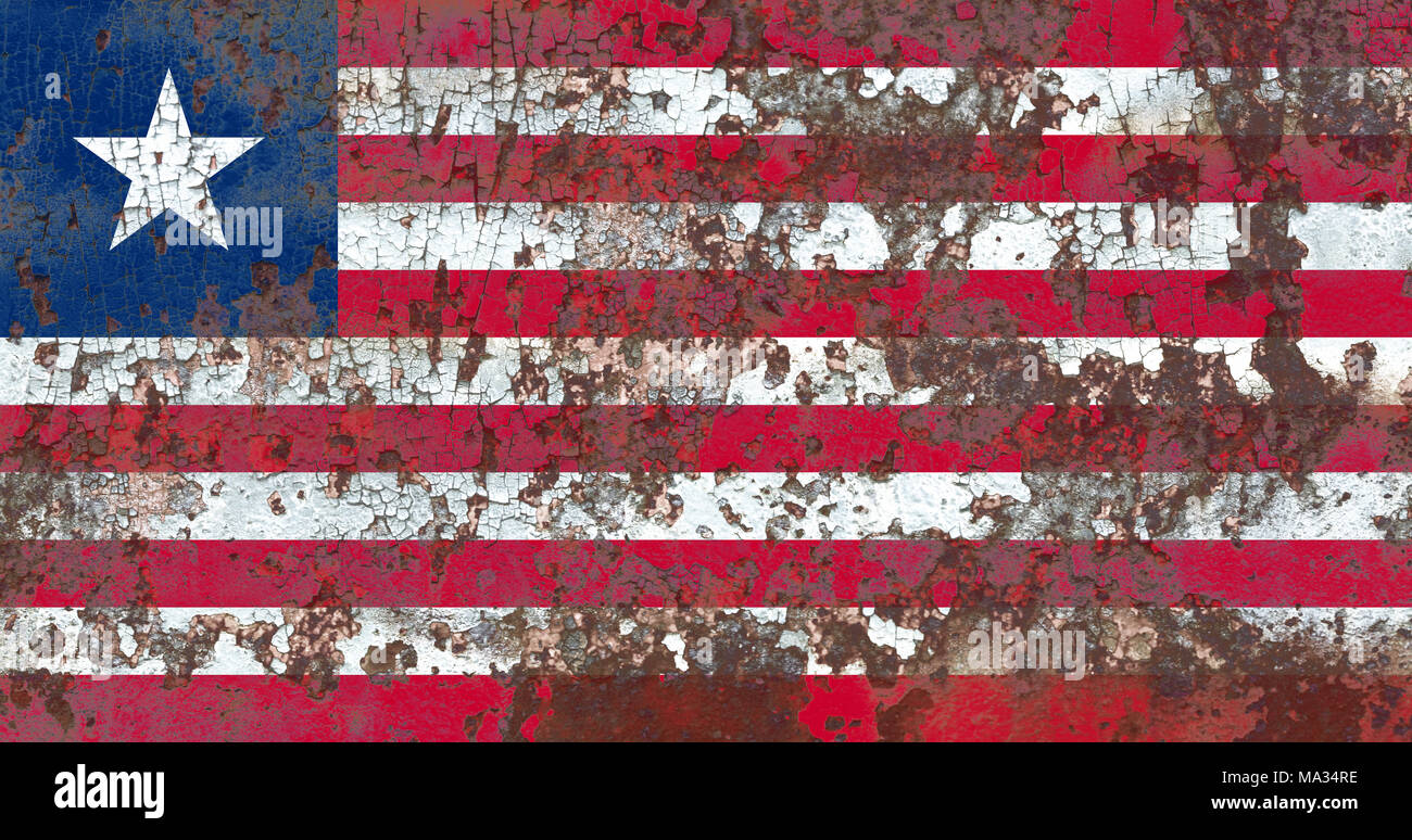 Old Liberia grunge background flag Stock Photo - Alamy