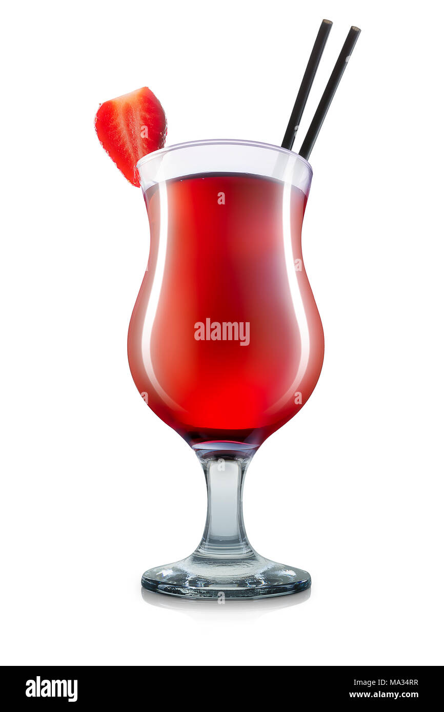 Cosmopolitan in hurricane glass isolated on white Stock Photo Alamy