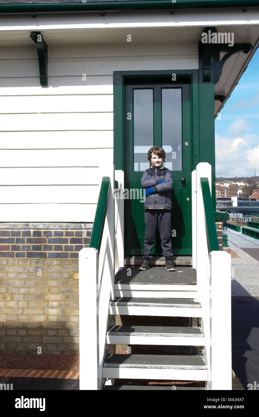 Signal Box Folkestone Harbour Railway Station Stock Photo Alamy