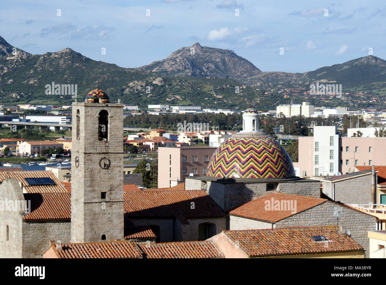 Rooftop view of the Church of St Paul the Apostle and its colourful