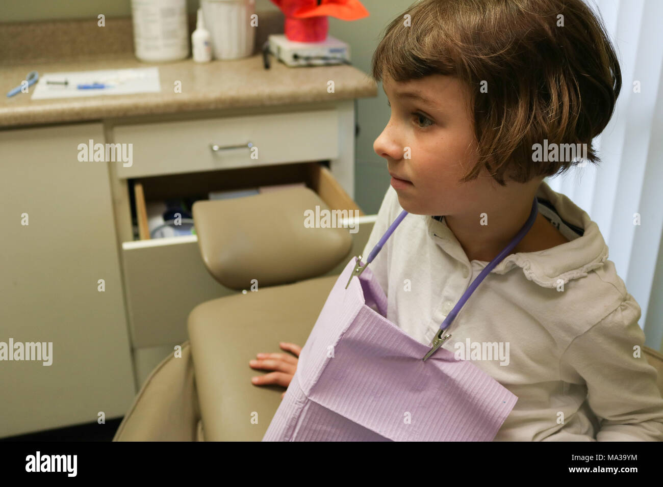Young child at dental office Stock Photo