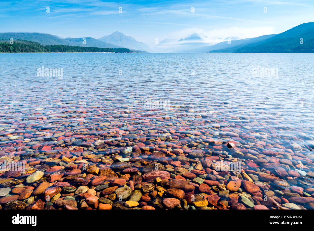 Lake McDonald, Glacier National Park, West Glacier, Montana; USA Stock Photo