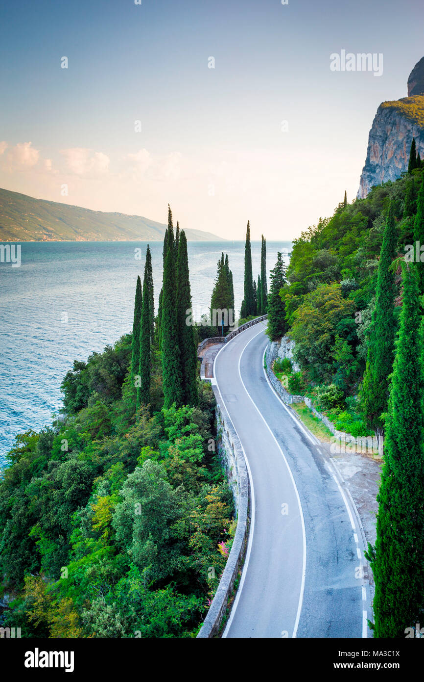Gardesana Occidentale scenic route, Lake Garda, Lombardia, Italy Stock Photo