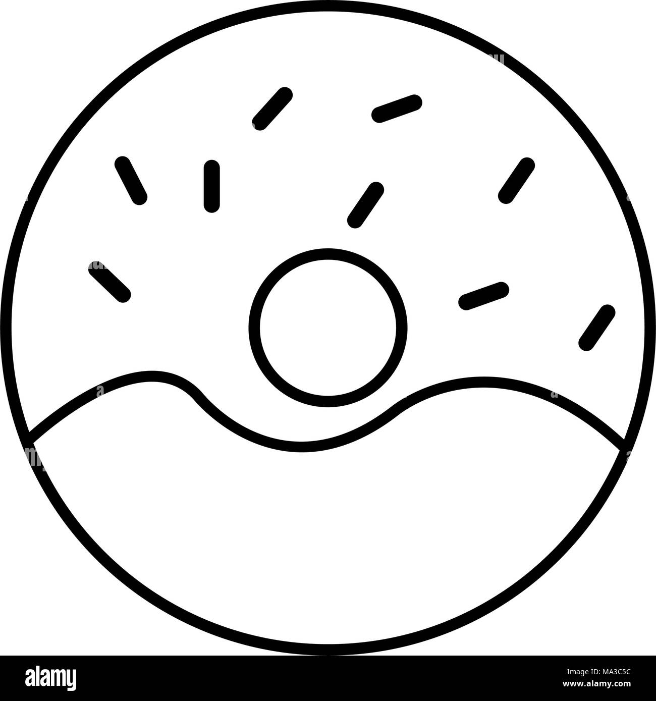 donut icon Stock Vector