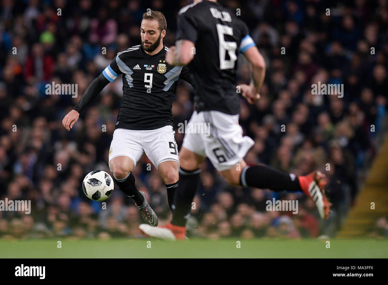 Gonzalo Higuain  London 23-3-2018 Etihad Stadium Football friendly match Argentina - Italy  Photo Federico Tardito / one+nine / Insidefoto Stock Photo
