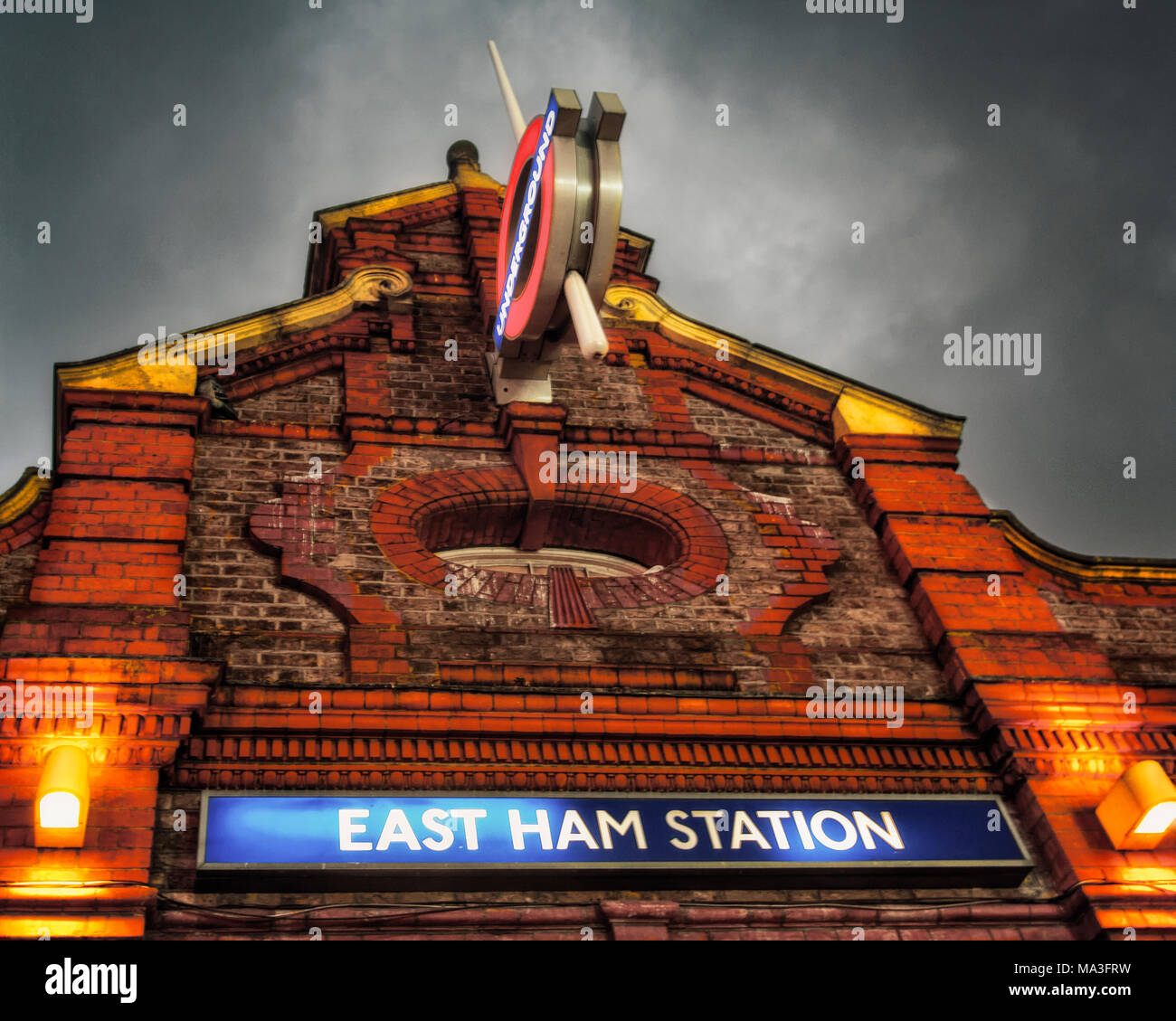 London Underground Tube Station East Ham Stock Photo Alamy