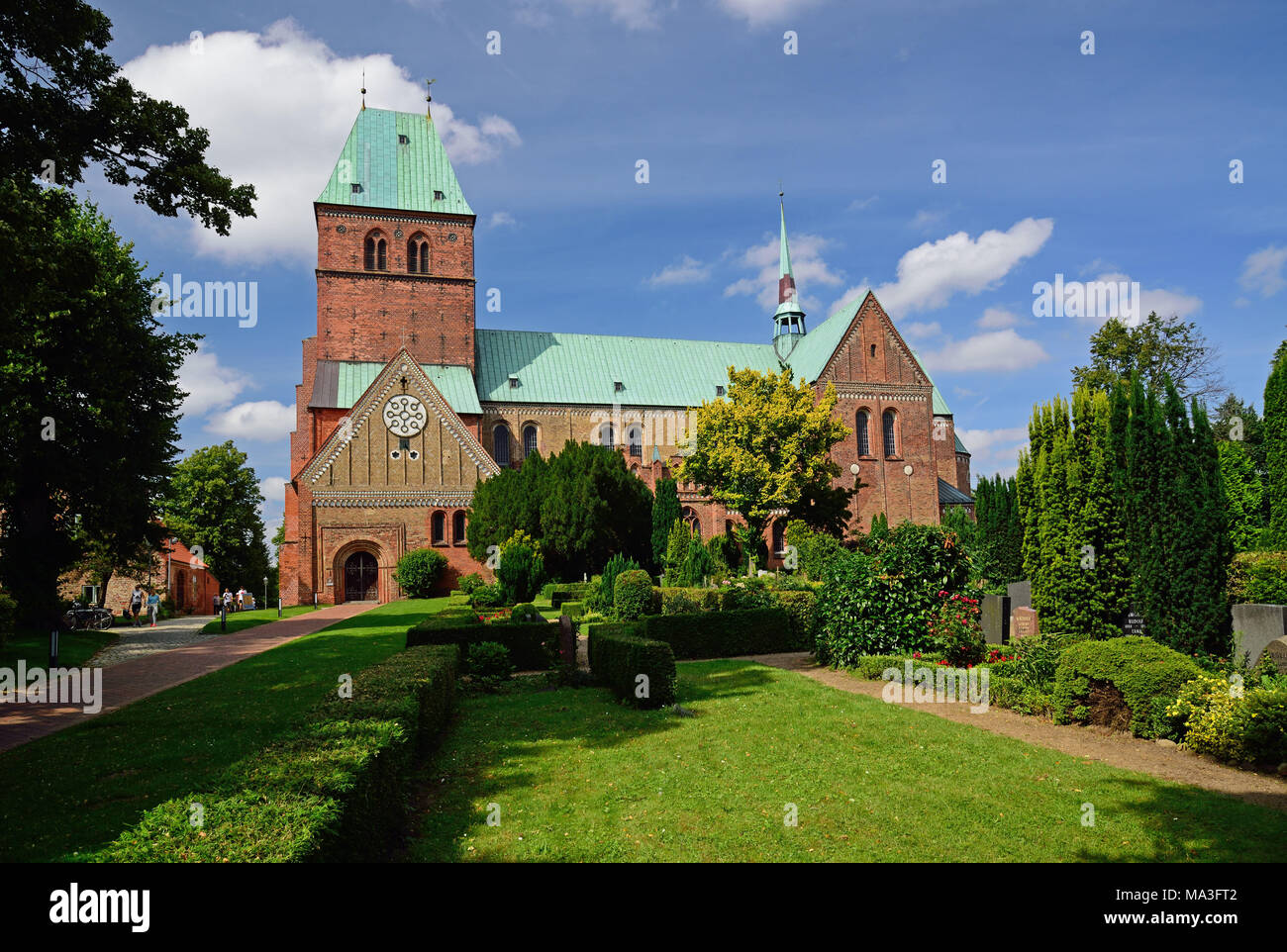 Europe, Germany, Schleswig-Holstein, Ratzeburg, cathedral, 12th/13th century Romanesque brick building, donated by Henry the Lion, Stock Photo