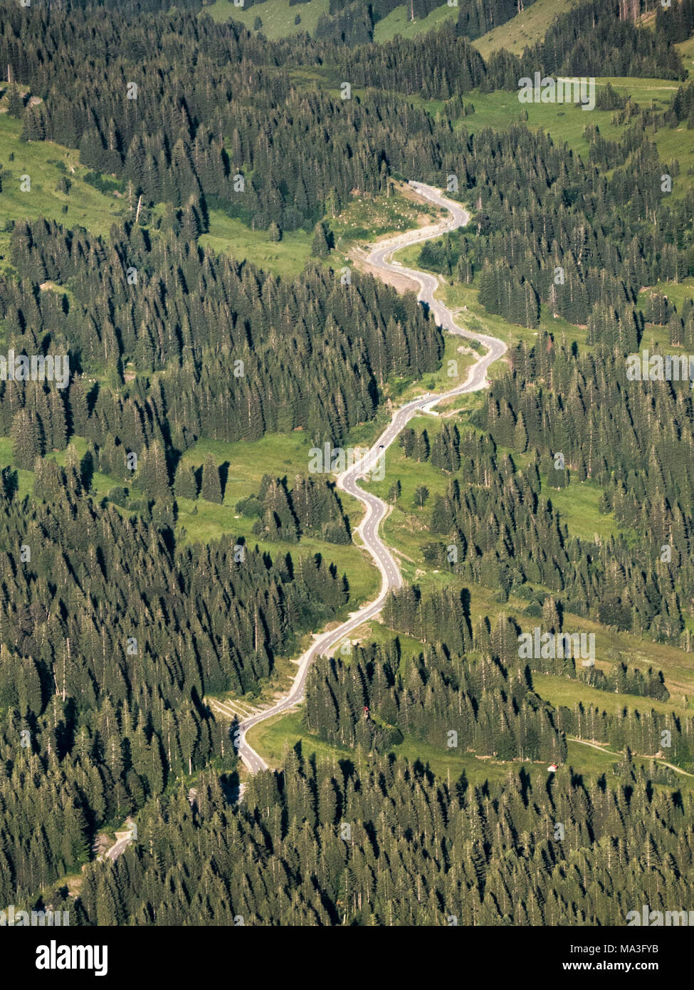 Road in the alps Stock Photo