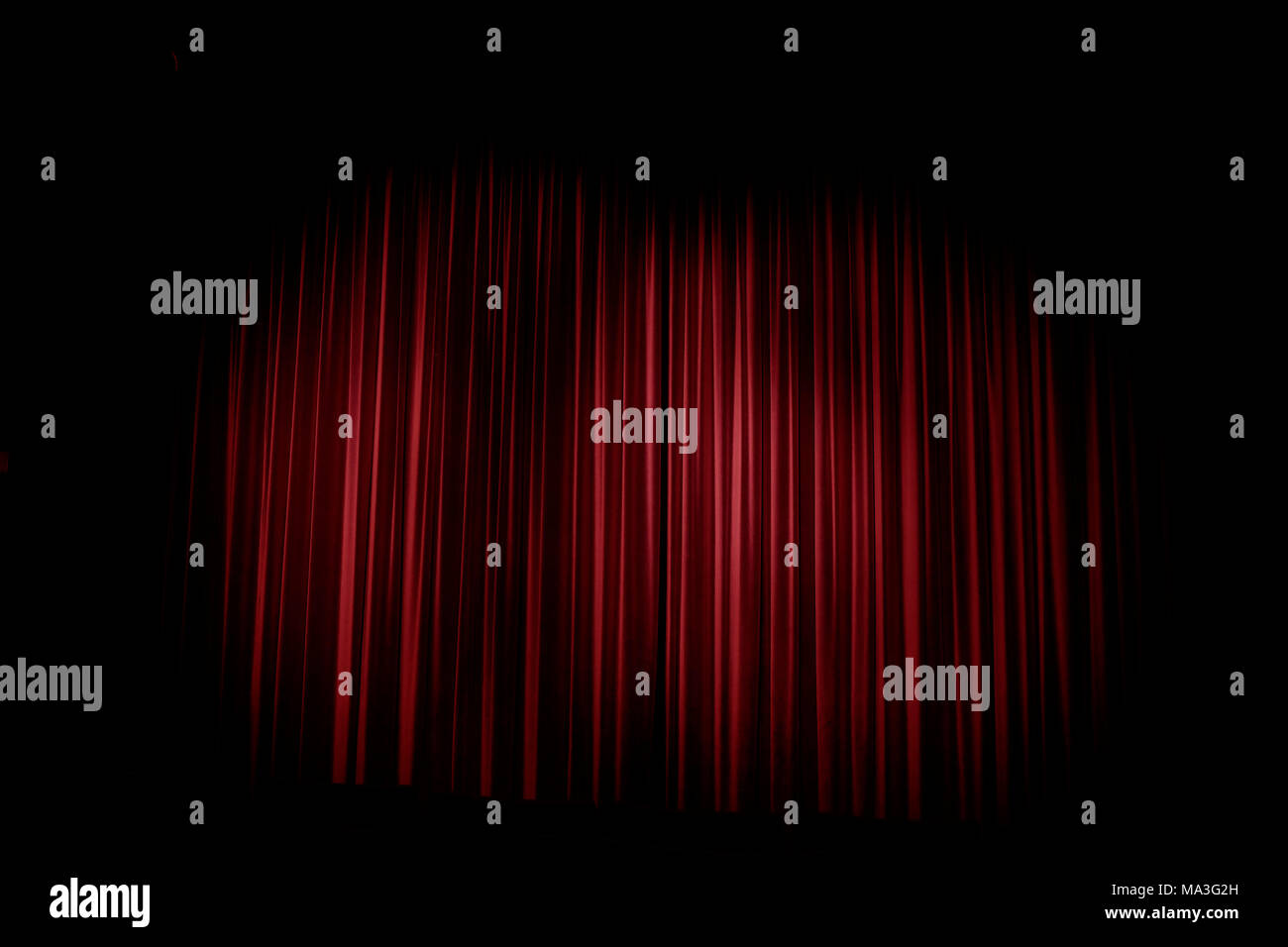 Curtain, stage, red curtain Stock Photo