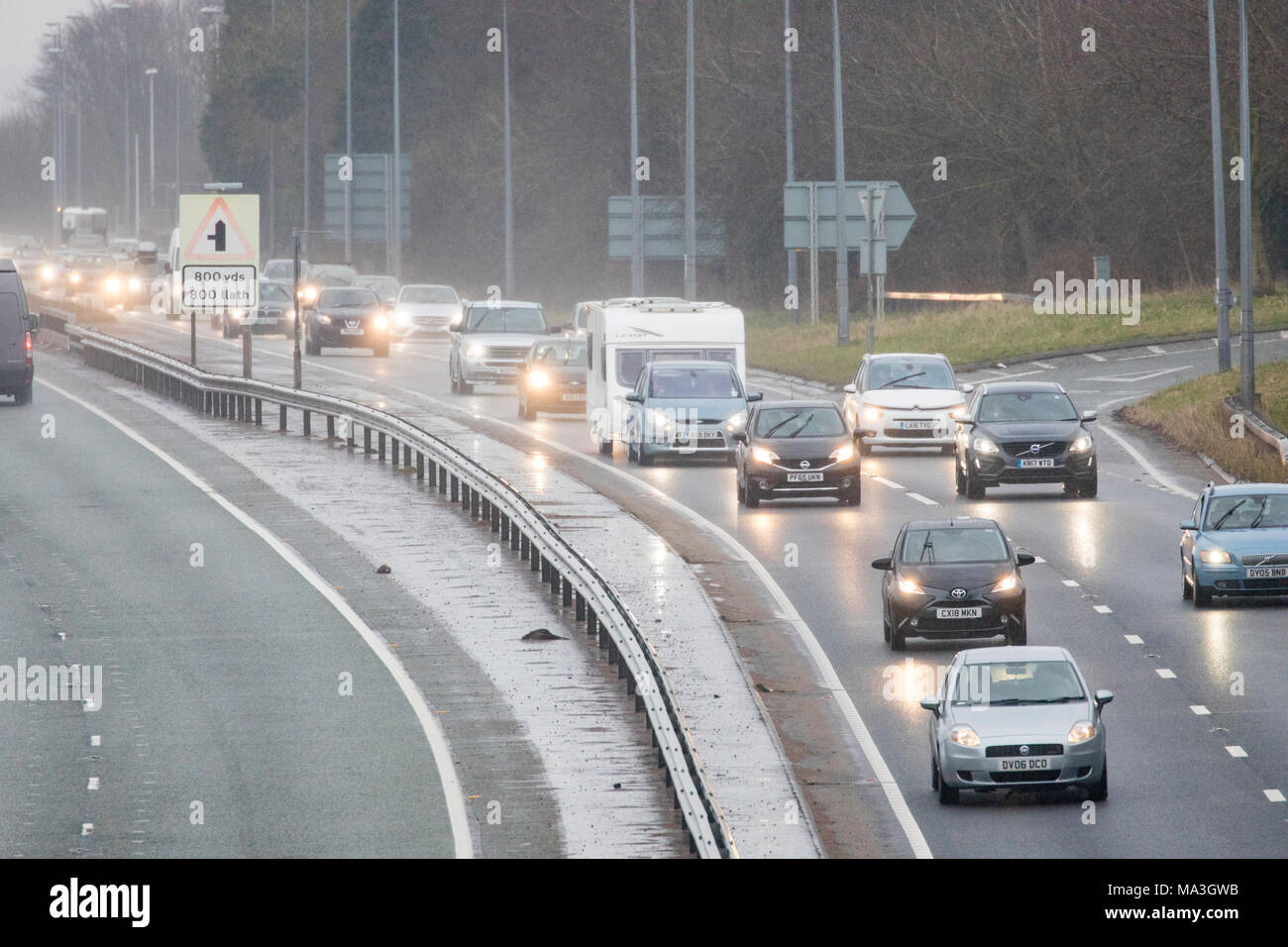 snow traffic jam uk high resolution stock photography and images alamy
