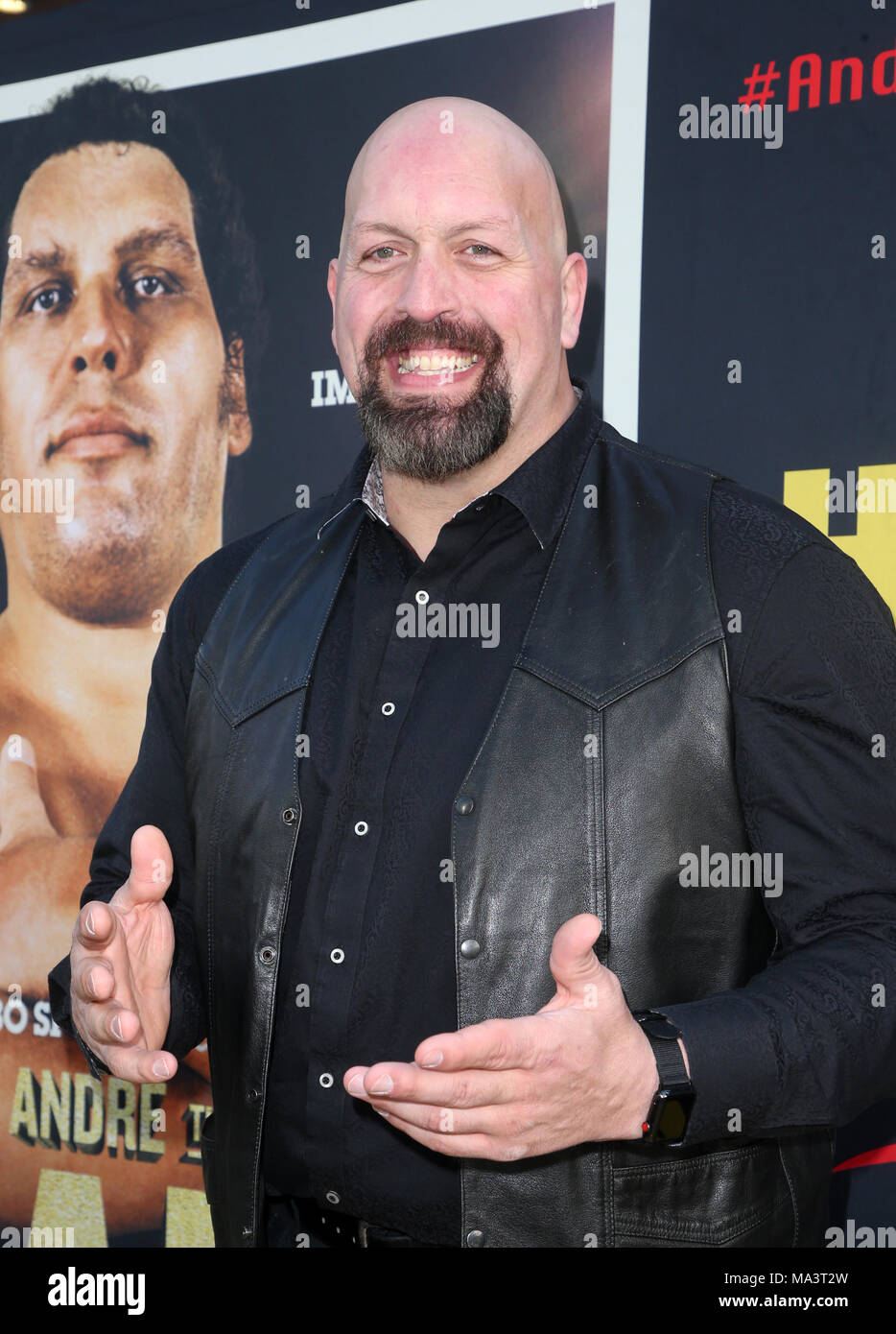 Hollywood, Ca. 29th Mar, 2018. Big Show, Paul Donald Wight II, at Los Angeles Premiere of Andre The Giant from HBO Documentaries at Pacific Cinerama Dome in Hollywood, California on March 29, 2018. Credit: Faye Sadou/Media Punch/Alamy Live News Stock Photo