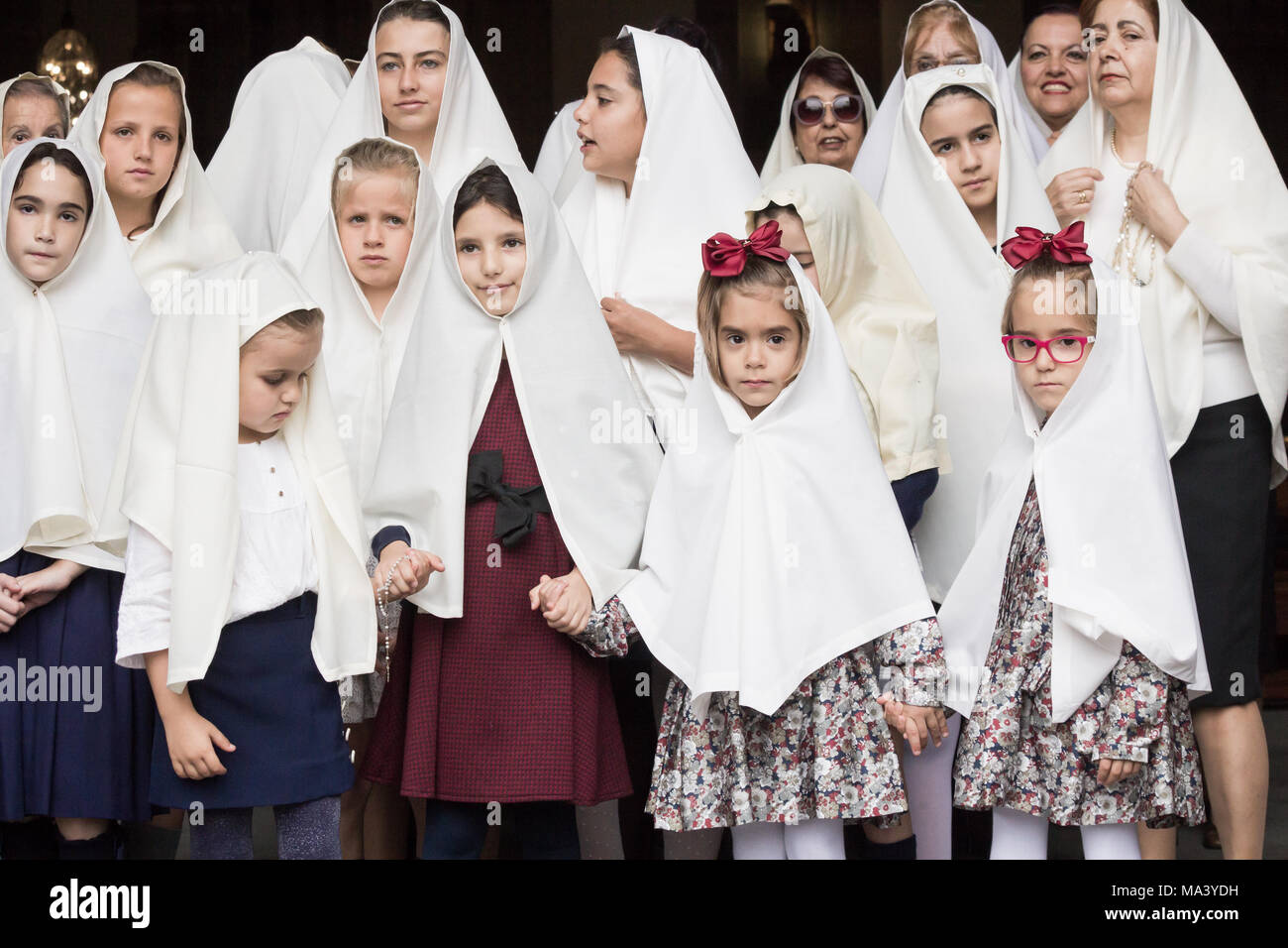 Las Palmas, Gran Canaria, Canary Islands, Spain. 30th March, 2018. Viernes Santo (Holy Friday) procession in the streets around Las Palmas cathedral on Gran Canaria. Credit: ALAN DAWSON/Alamy Live News Stock Photo