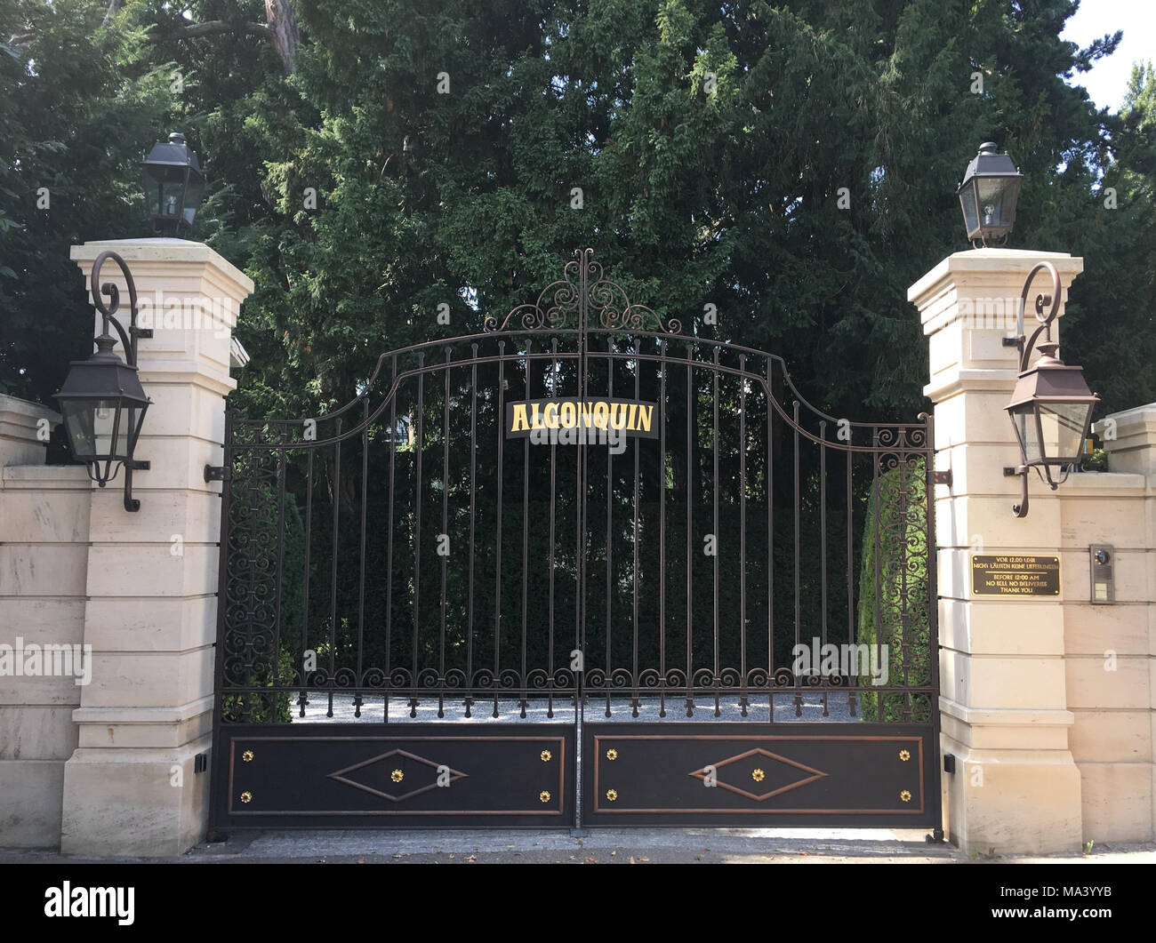26 August 2017, Switzerland, Kuesnacht The entrance to singer Tina