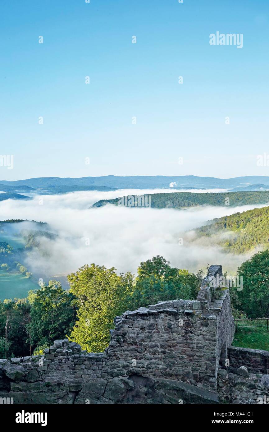 A view of Mount Hanstein in Werratal, Thuringia, Germany Stock Photo