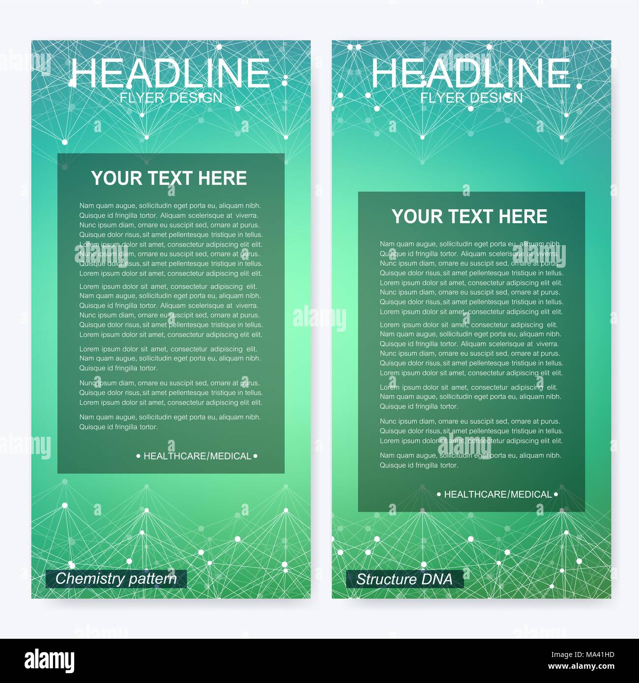 Modern set of vector flyers, banners. Geometric abstract presentation ...