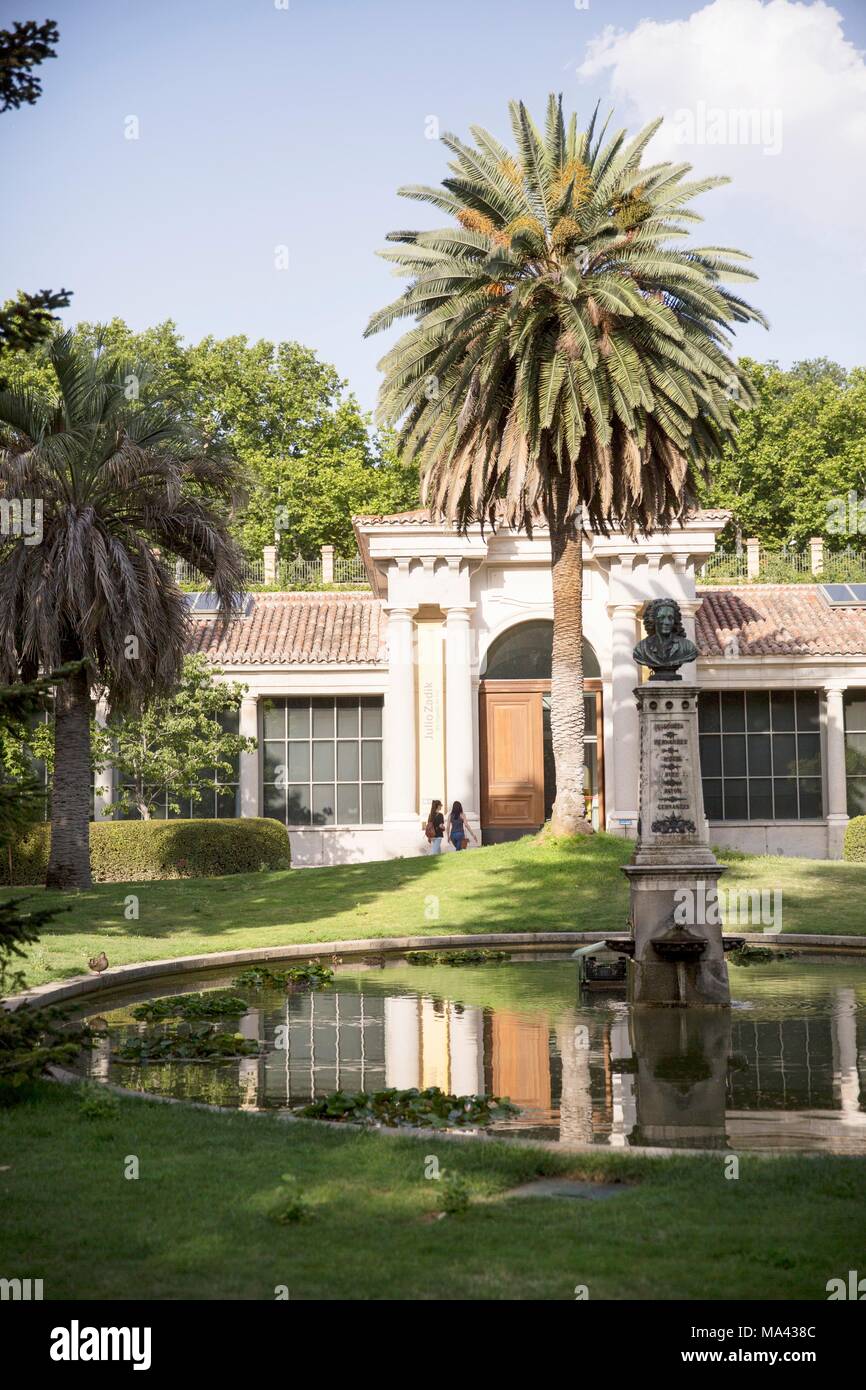 The pavilion in the Real Jardín Botánico de Madrid botanical garden, Spain Stock Photo