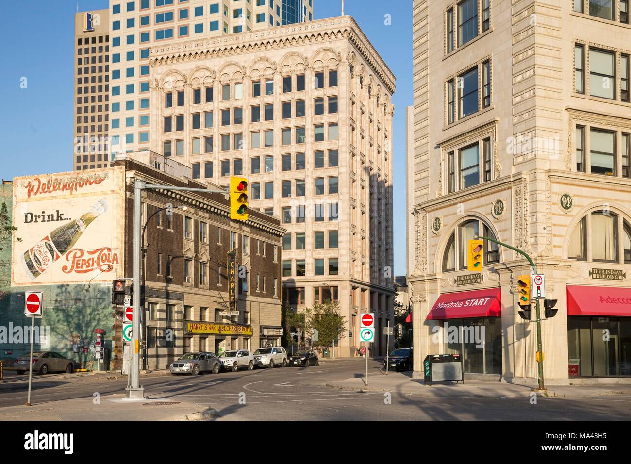 The Exchange District in Winnipeg, Province of Manitoba, Canada Stock Photo Alamy