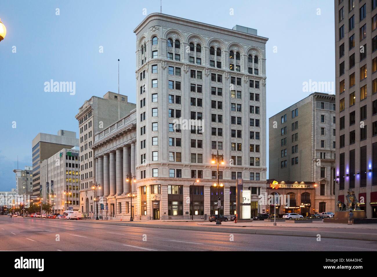 The Exchange District on Main Street, Winnipeg in the province of