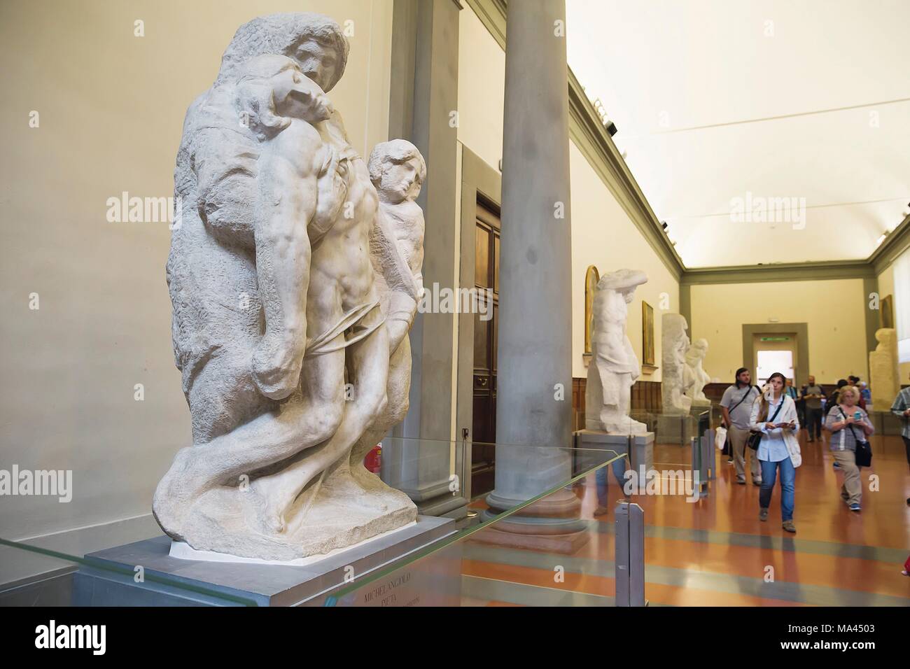 Sculptures by Michelangelo in the Galeria dell' Accademia, Florence