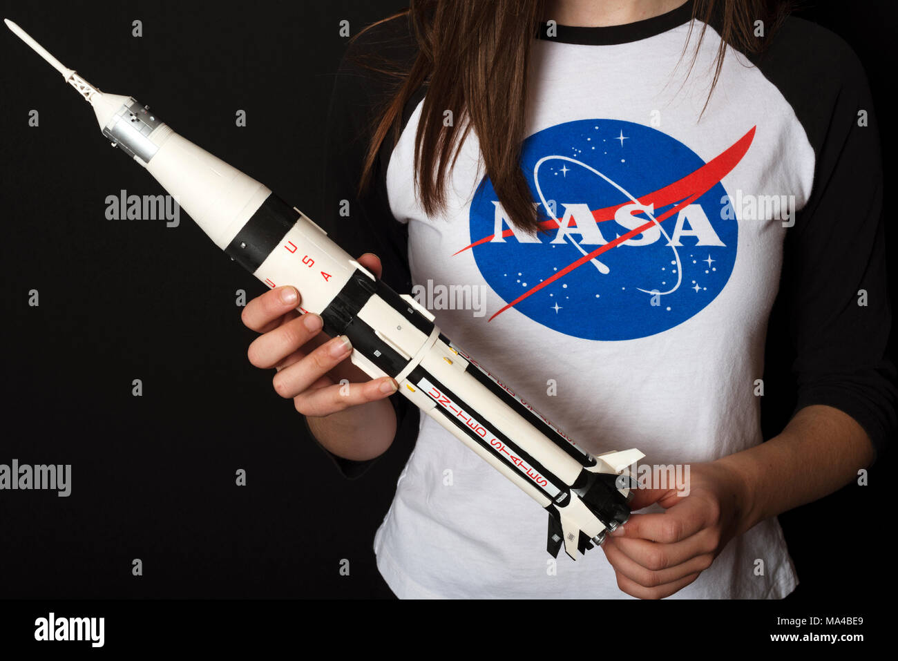 Airfix Saturn IB Apollo 7 model rocket Stock Photo - Alamy