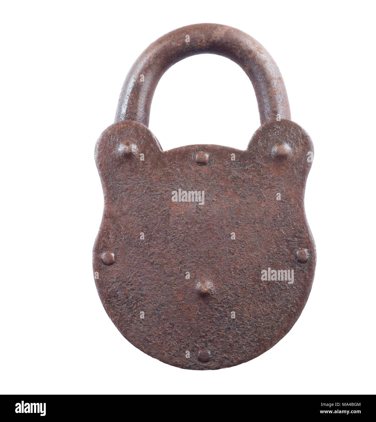 vintage door lock on white background Stock Photo - Alamy