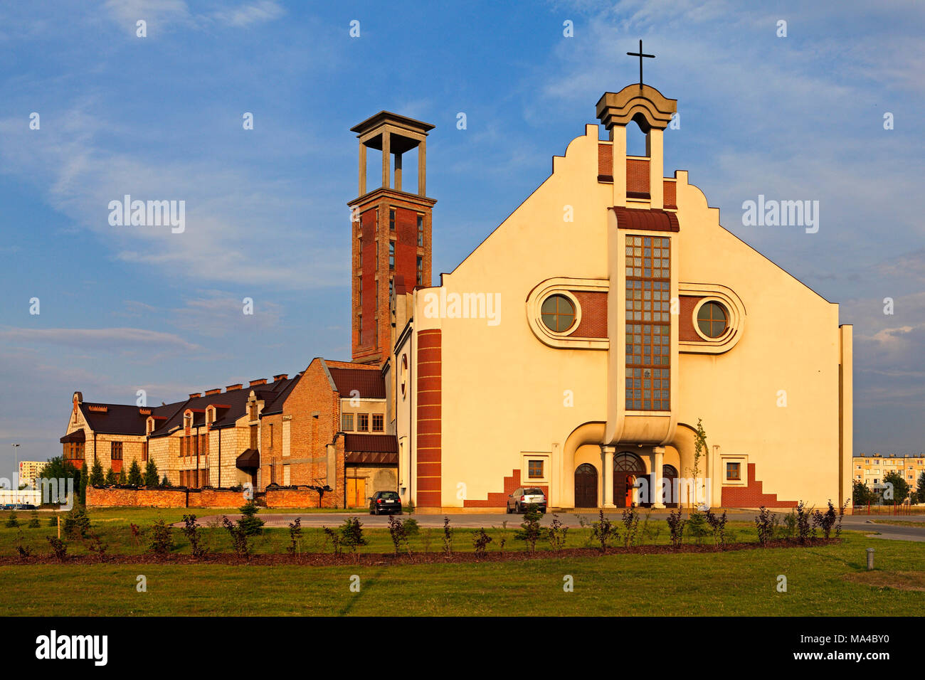 Inowroclaw, Kujavian-Pomeranian / Poland - 2013/07/26: St. Jadwiga the Queen church in Inowroclaw in north-western Poland Stock Photo