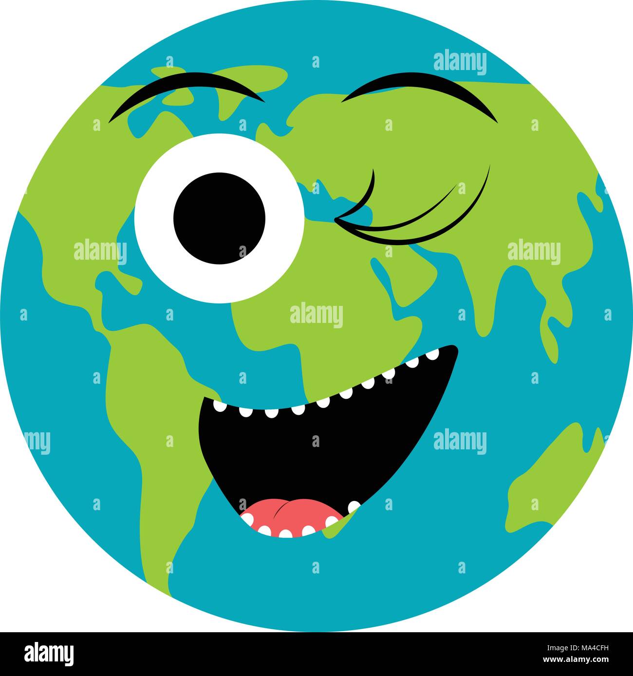 Happy earth emote. Earth day Stock Vector Image & Art - Alamy