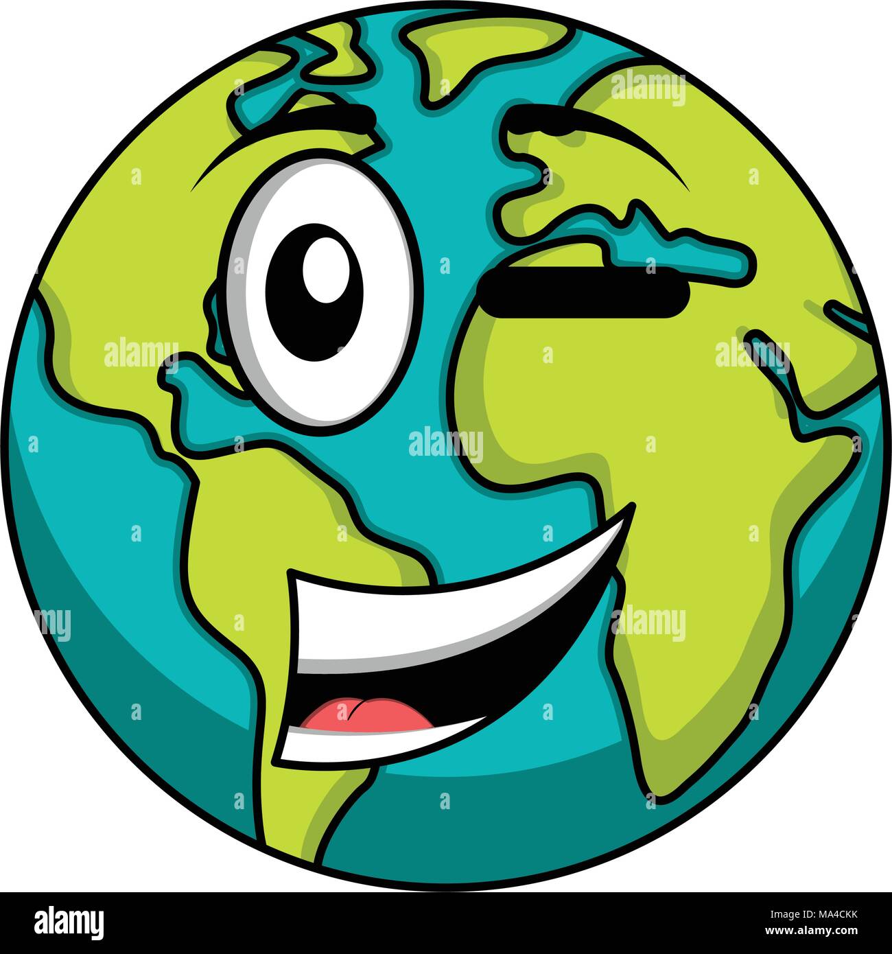 Happy earth emote. Earth day Stock Vector Image & Art - Alamy