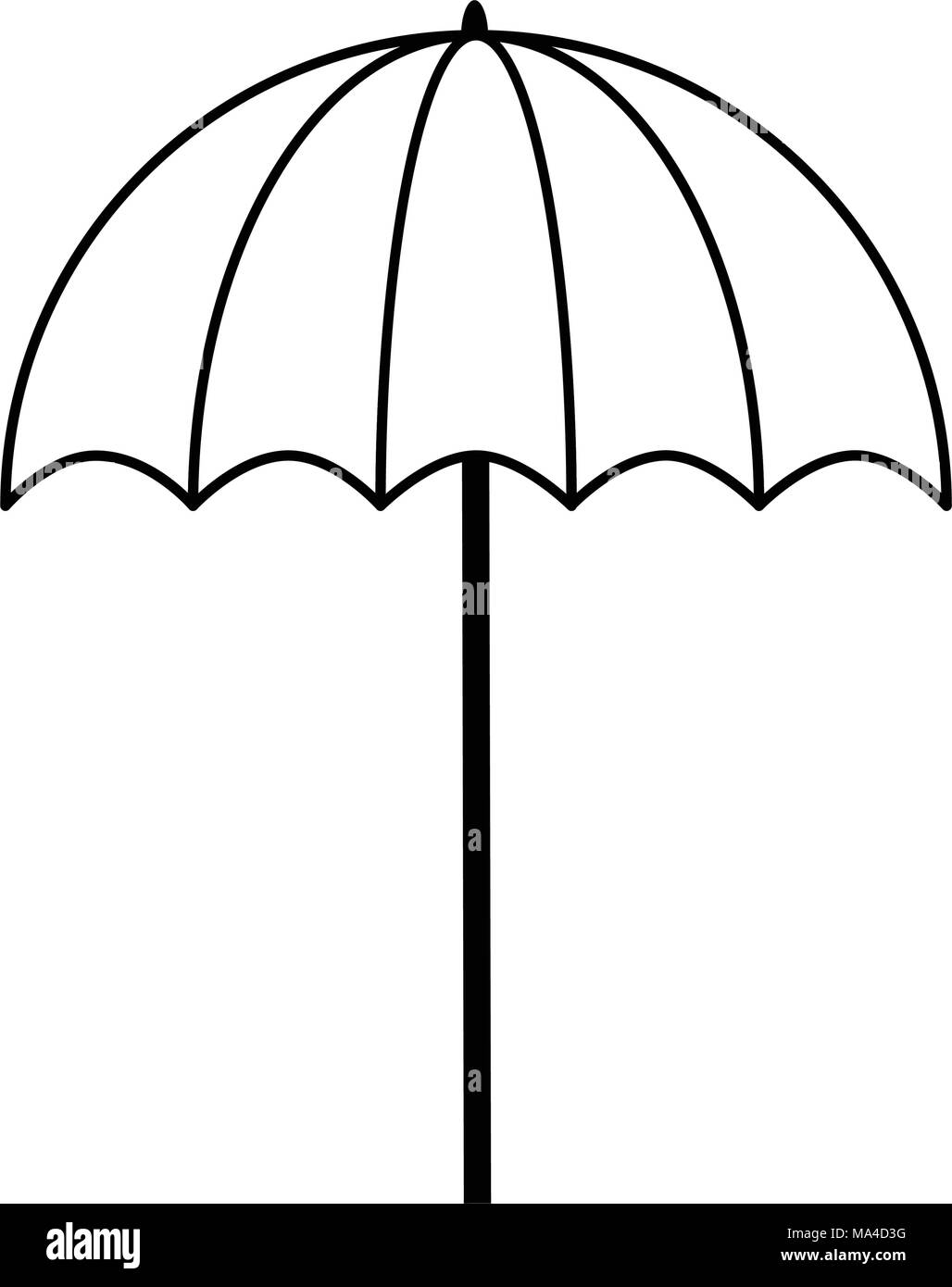 Isolated umbrella icon Stock Vector