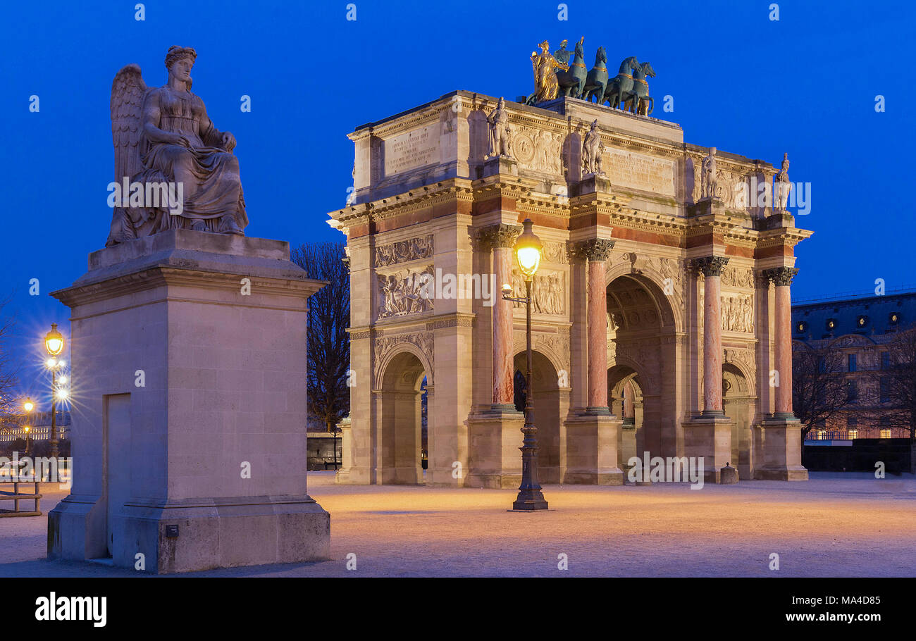 The Triumphal Arch of Carrousel located at the place of Carrousel in ...