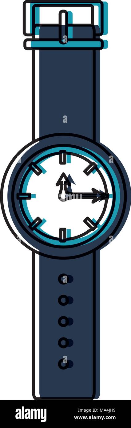 watch icon over white background, colorful design. vector illustration ...