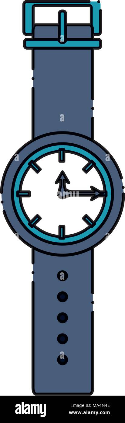 watch icon over white background, colorful design. vector illustration ...