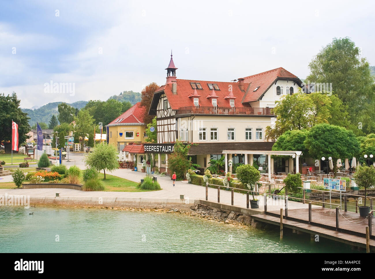 Resort Reifnitz . Lake Worth. Carinthia, Austria Stock Photo