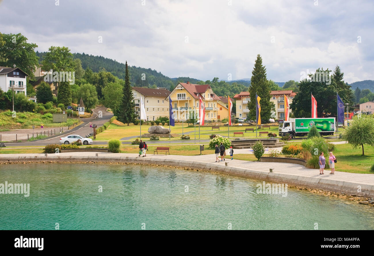 Resort Reifnitz . Lake Worth. Carinthia, Austria Stock Photo