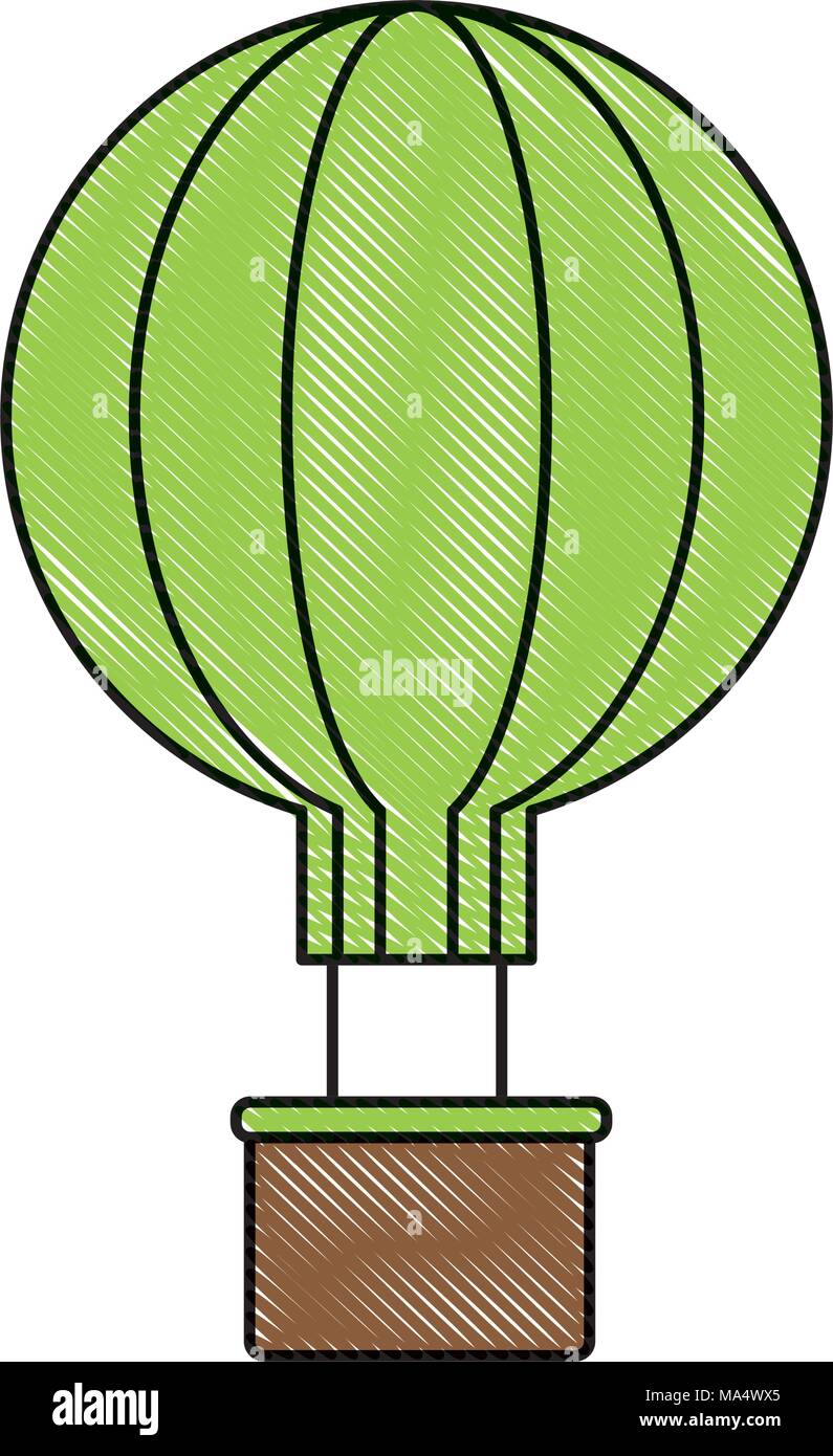 hot air balloon icon over white background, colorful design. vector ...